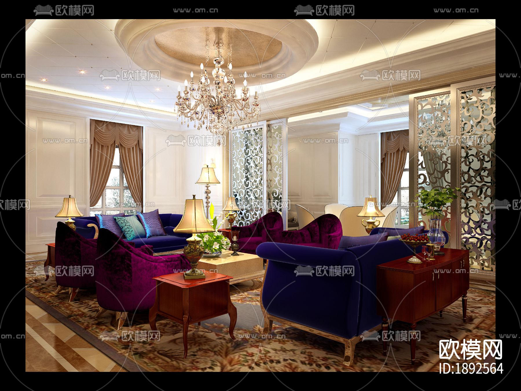 售楼处cad施工图下载（渲染图3）