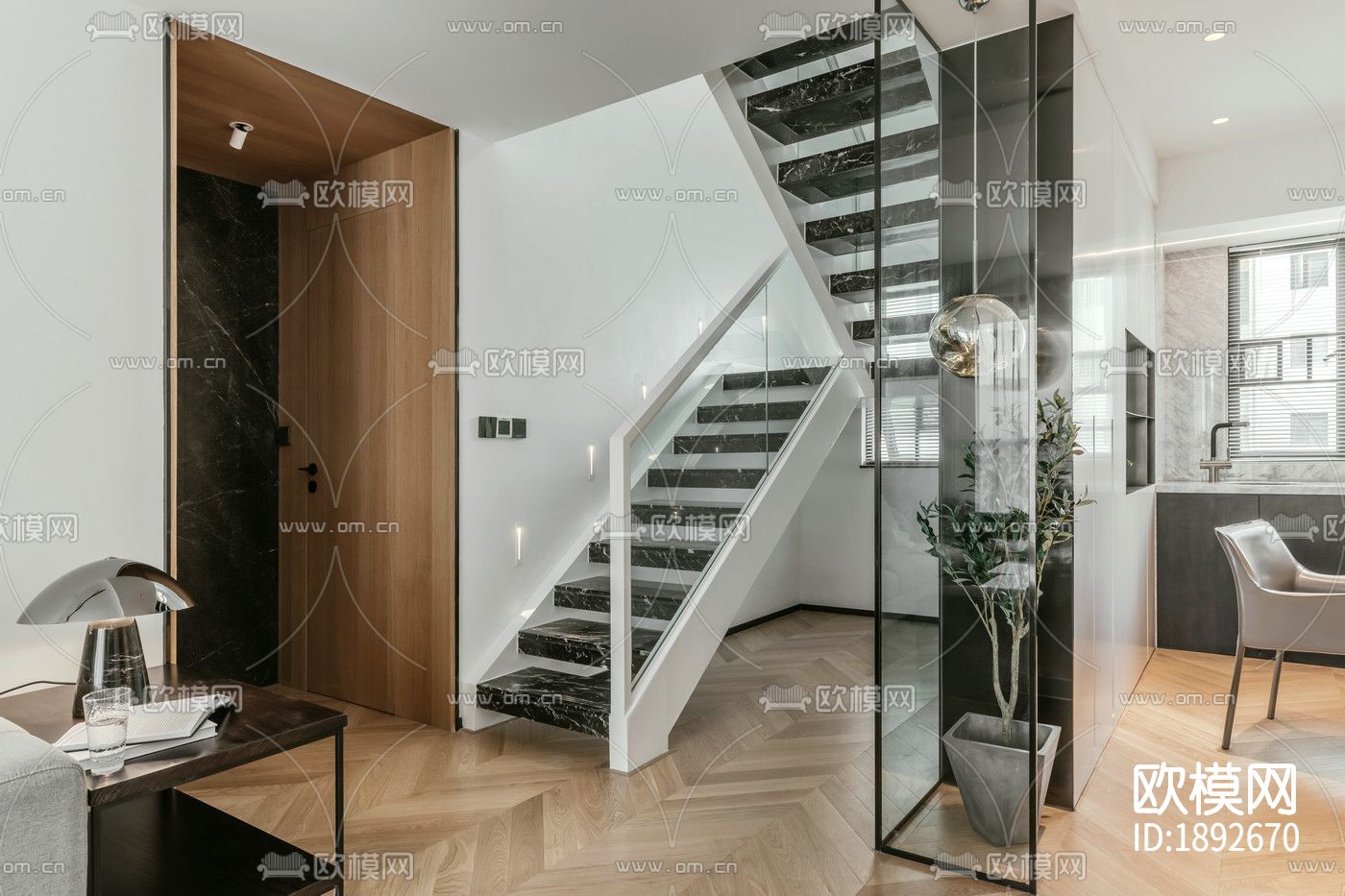 整装家居cad施工图下载（渲染图4）