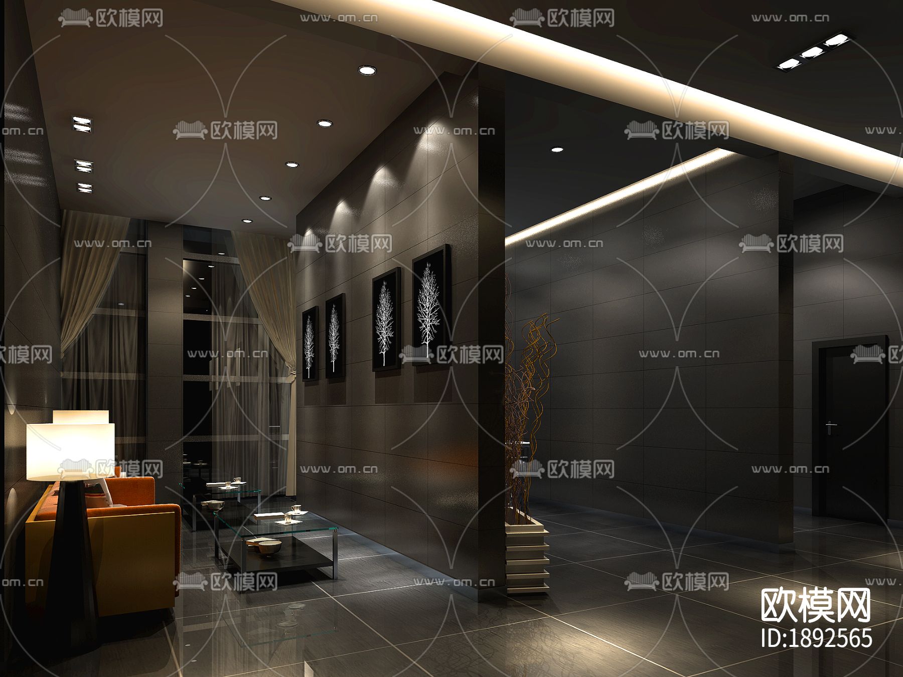 售楼处cad施工图下载（渲染图5）