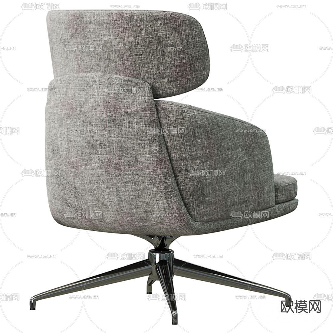 Molteni&C 现代布艺办公椅脚踏3d模型下载（渲染图6）