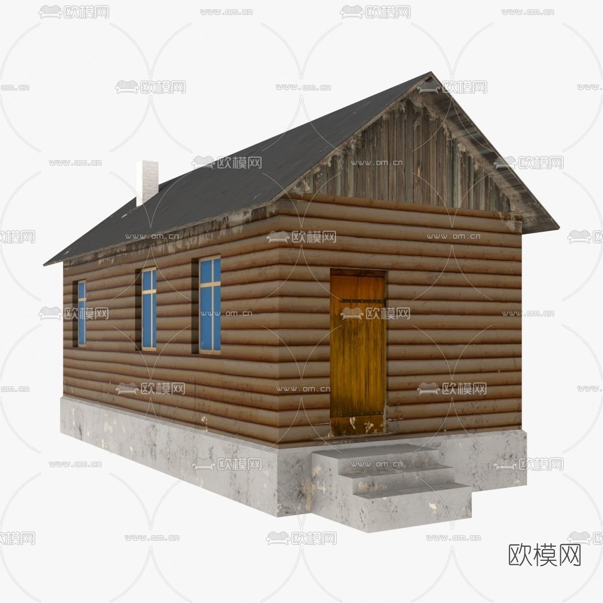 现代独栋别墅外观免费3d模型下载