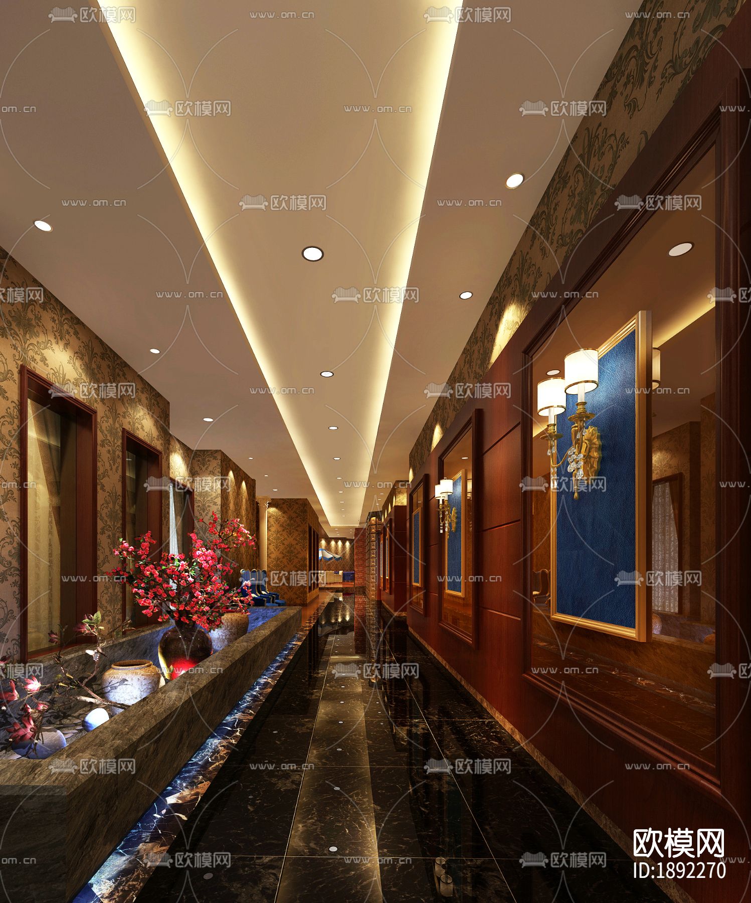 咖啡厅cad施工图下载（渲染图6）