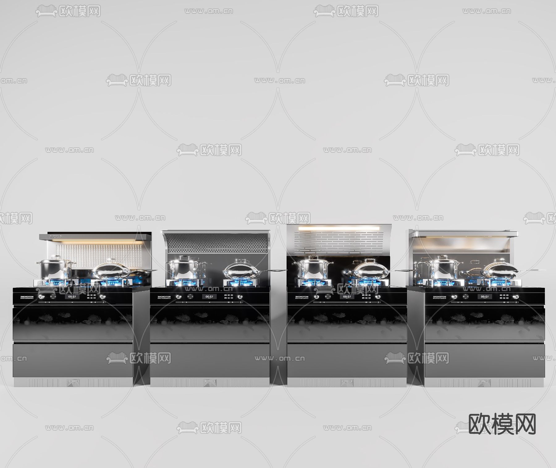 现代集成灶3d模型下载
