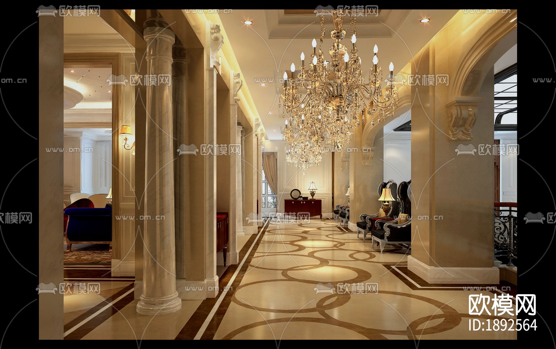 售楼处cad施工图下载（渲染图2）