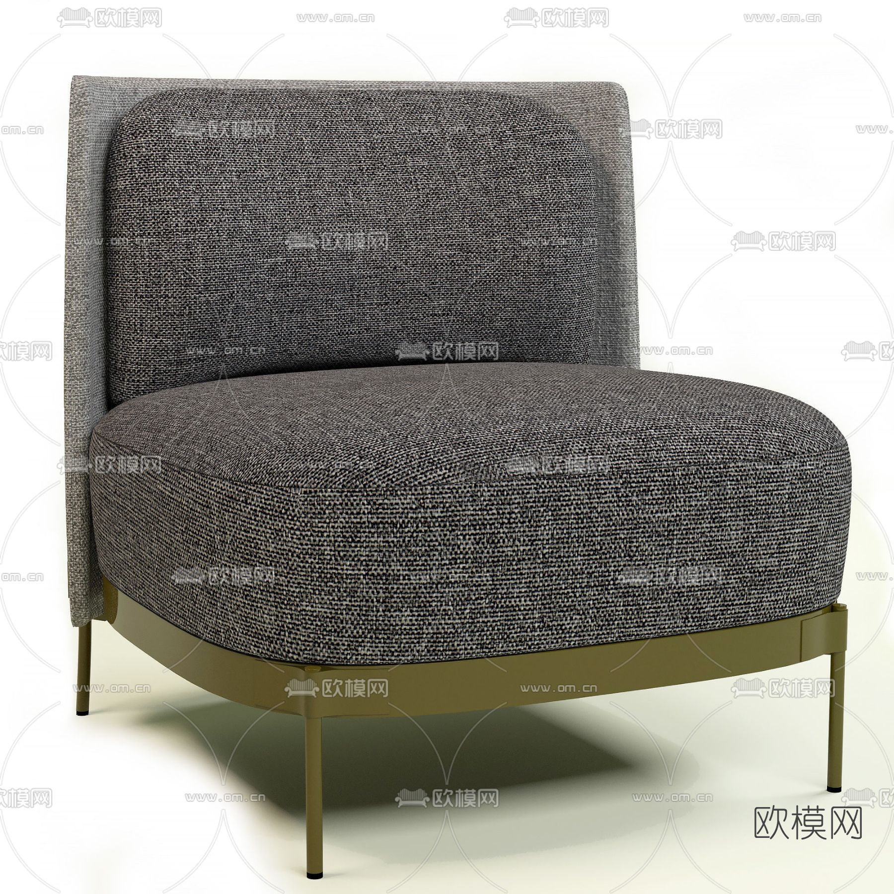 现代单人沙发免费3d模型下载