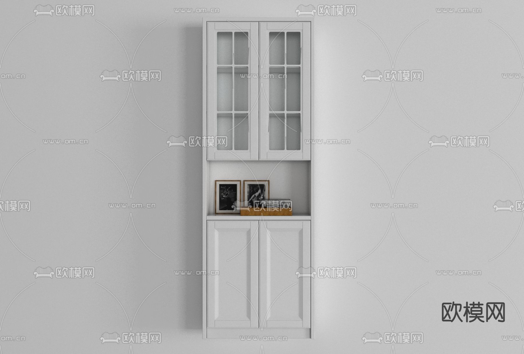 美式边柜免费3d模型下载