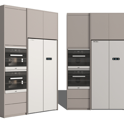  现代嵌入式冰箱su模型 