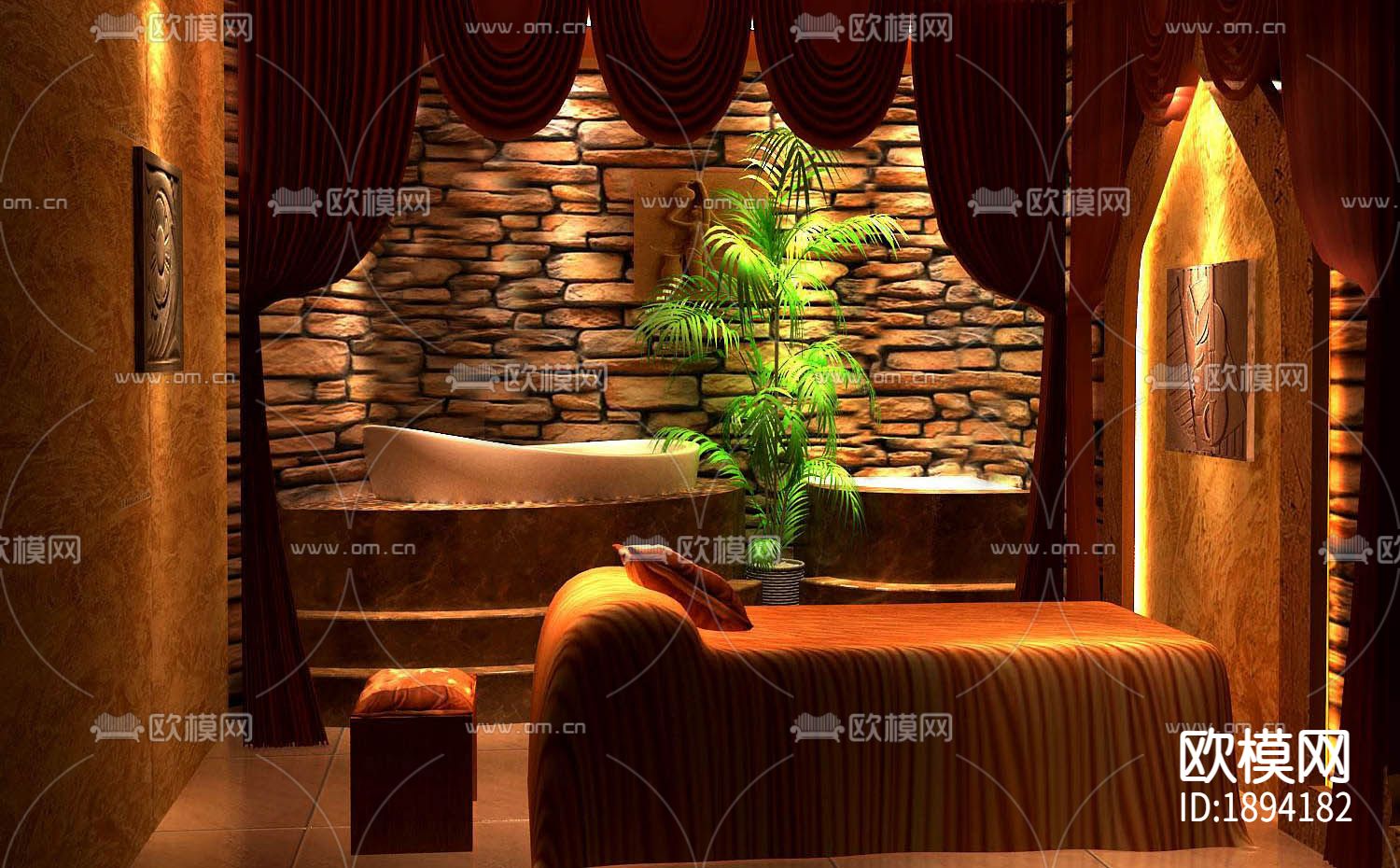 美容房cad施工图下载（渲染图5）