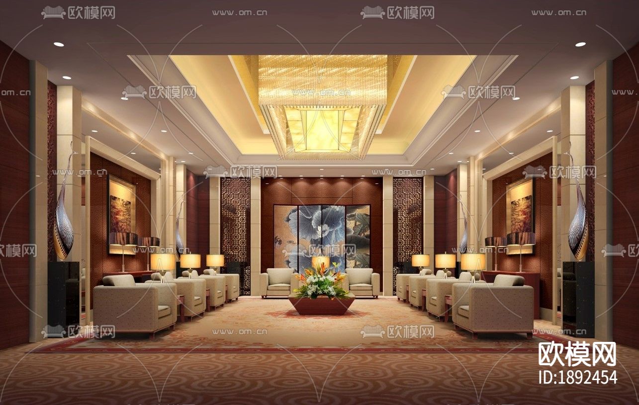 中石油驻乌鲁木齐指挥中心大楼CAD施工图下载（渲染图6）