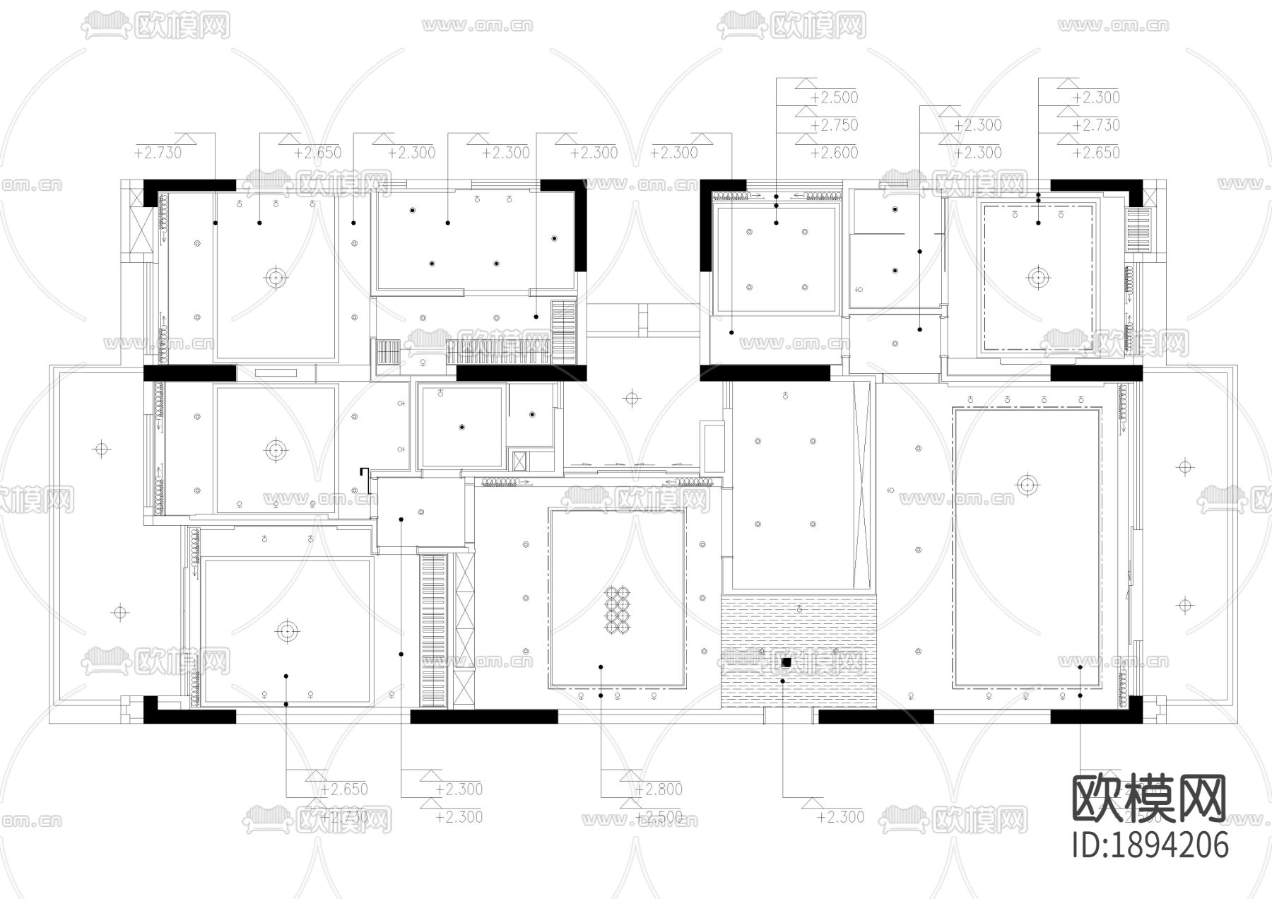 大平层平面系统图节点大样下载（渲染图2）