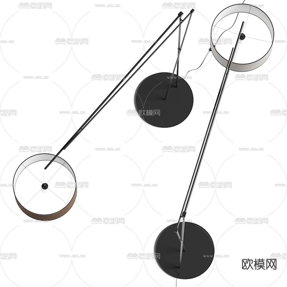 现代简约落地灯3d模型