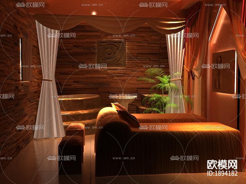 美容房cad施工图下载（渲染图6）