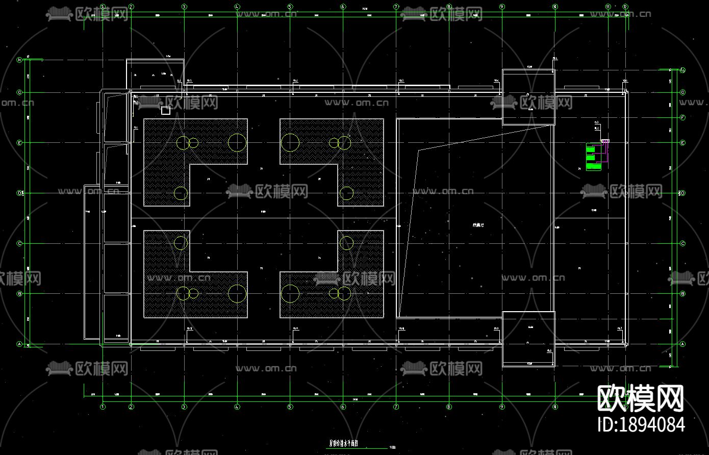 政府办公大楼给排水和消防cad施工图下载（渲染图3）