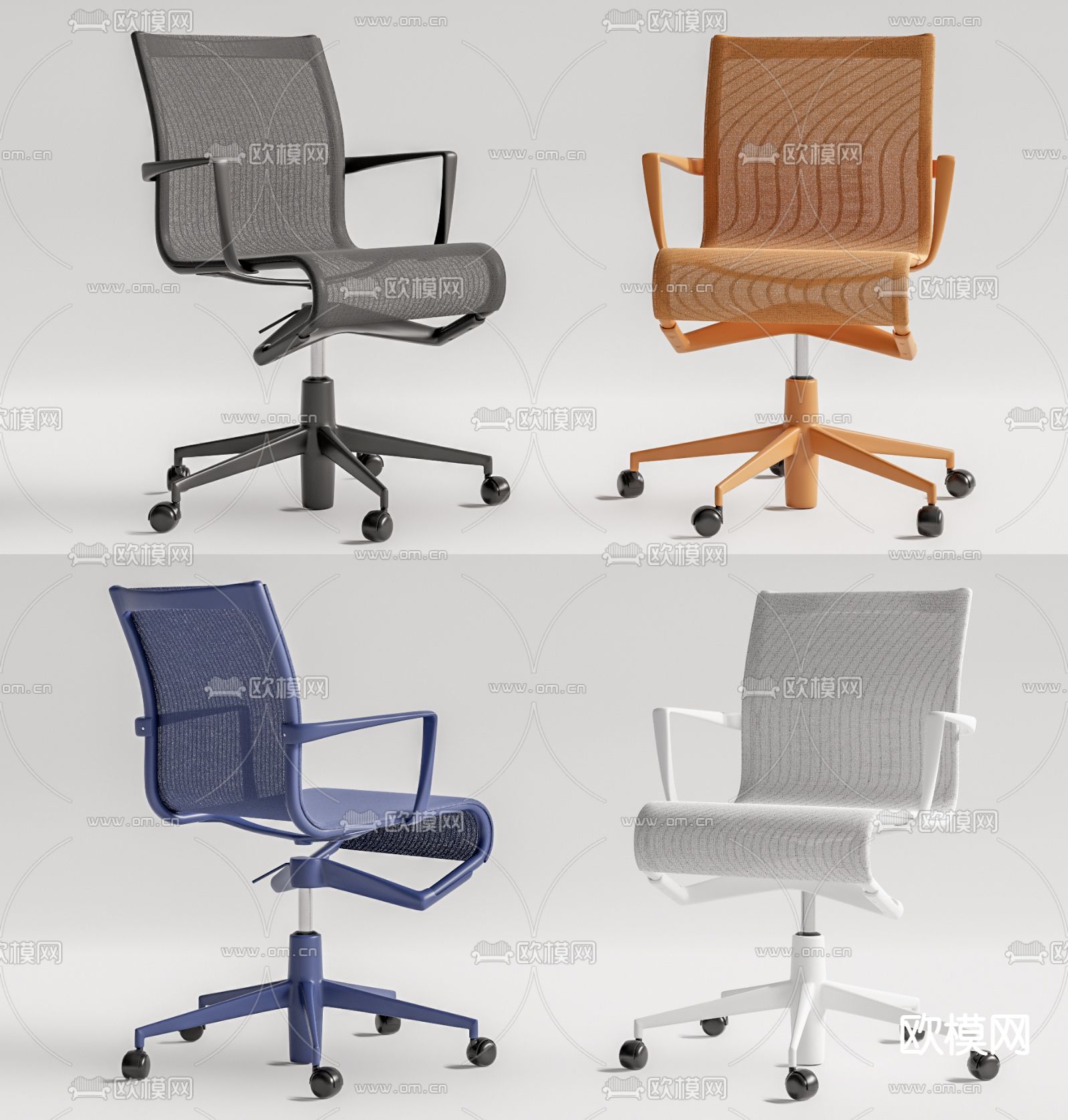 现代办公椅su模型