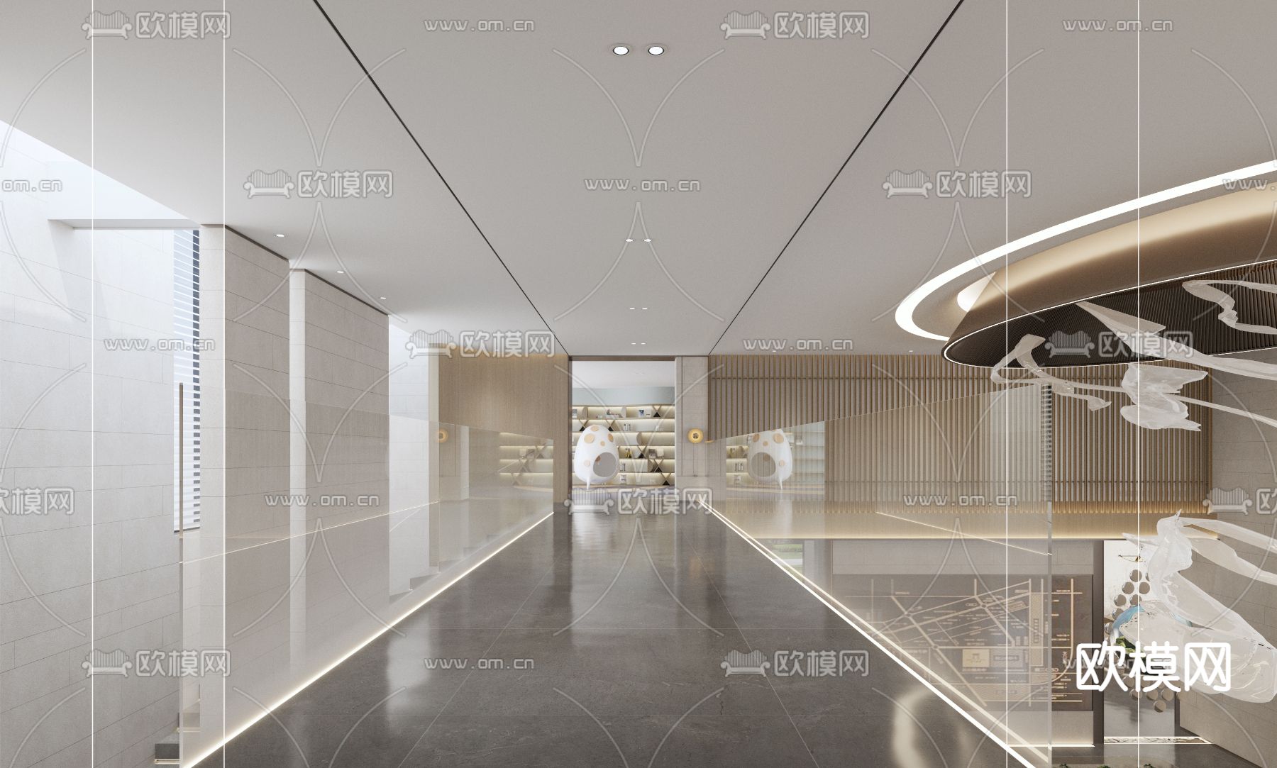 现代售楼处3d模型下载（渲染图3）