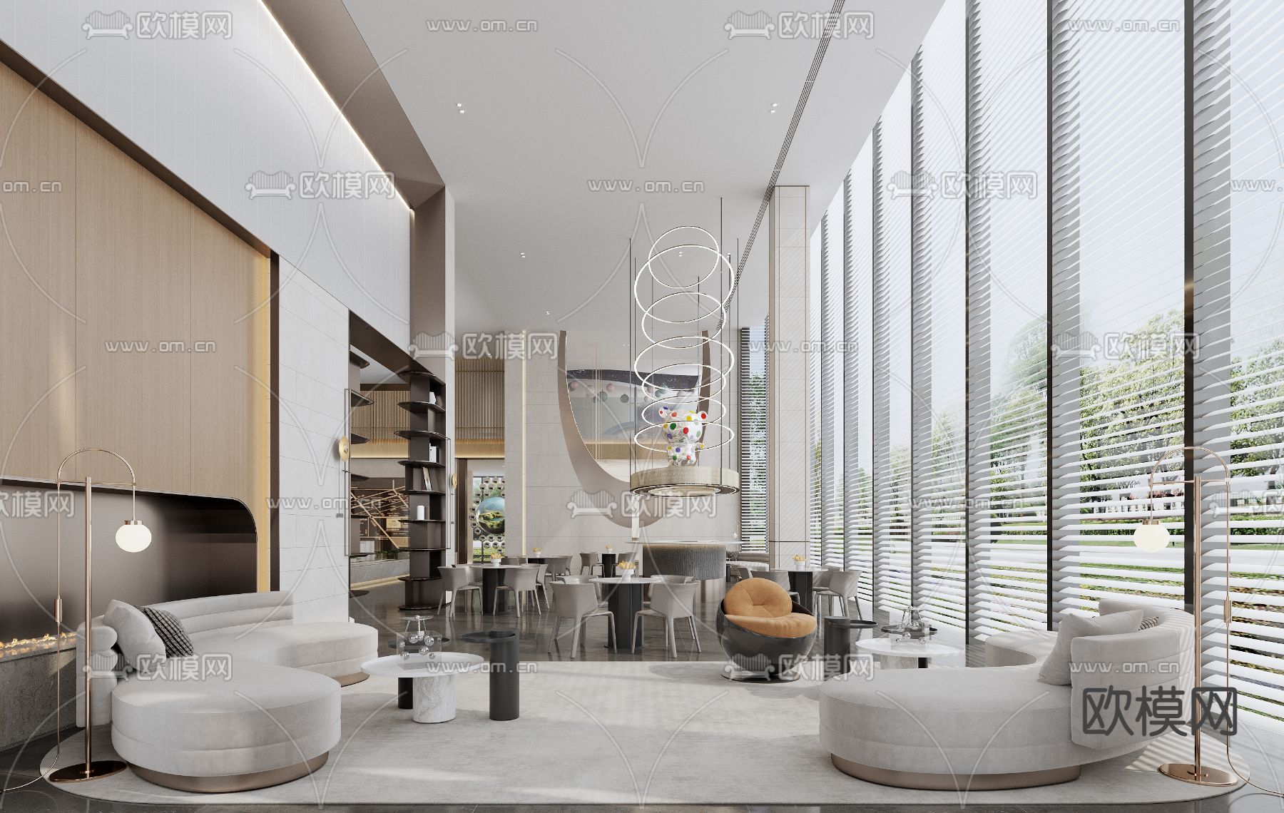 现代售楼处3d模型下载（渲染图1）