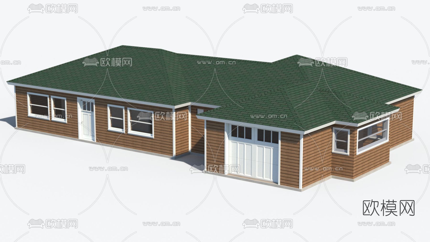 现代独栋别墅外观免费3d模型下载