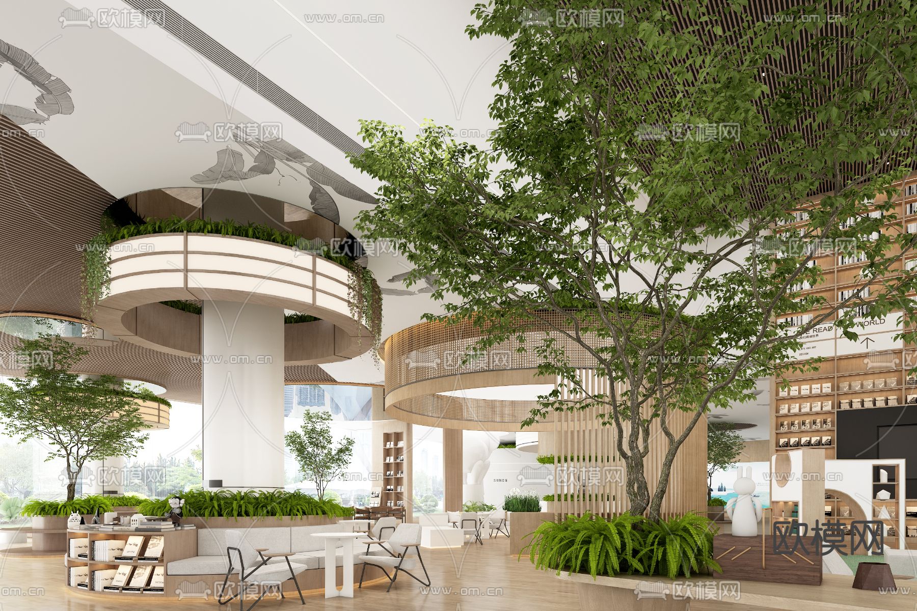 墨设设计 融创沈阳海逸长洲售楼处3d模型下载（渲染图1）