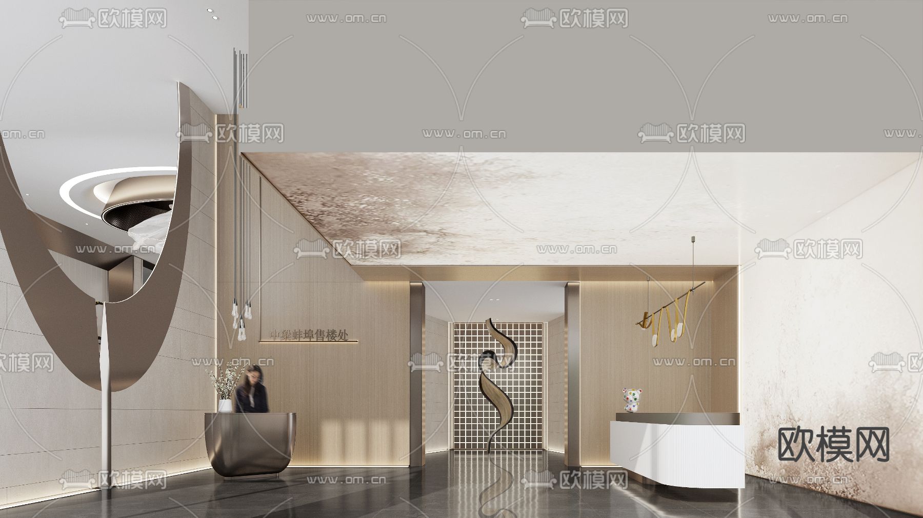 现代售楼处3d模型下载（渲染图2）