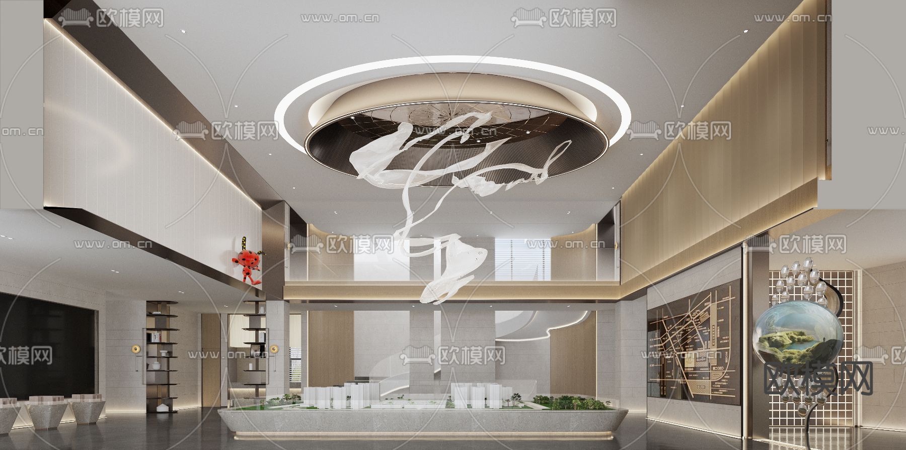 现代售楼处3d模型下载（渲染图4）