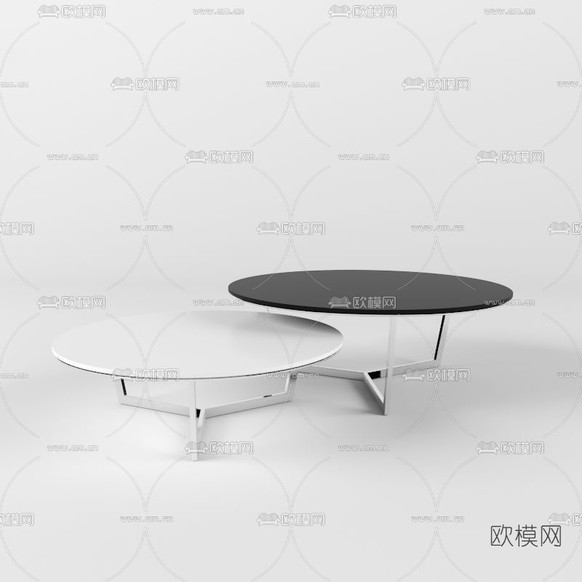 现代茶几免费3d模型下载