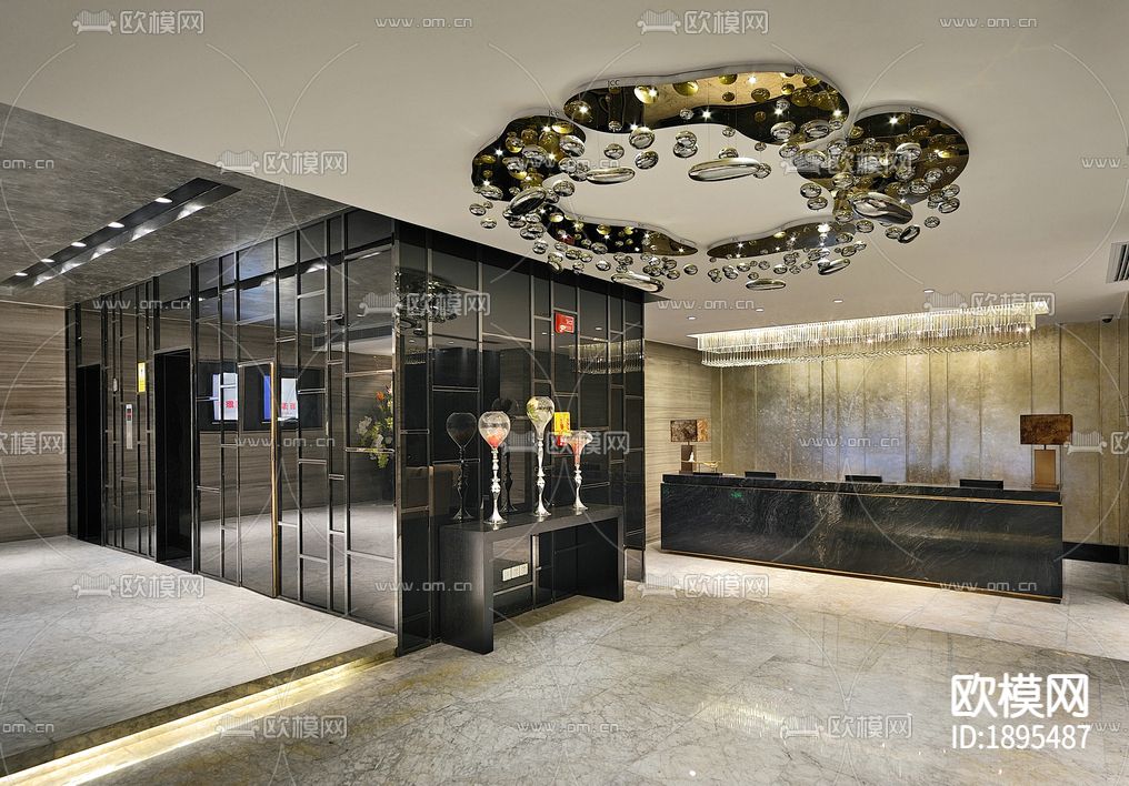 福州教育新濠酒店cad施工图下载（渲染图2）