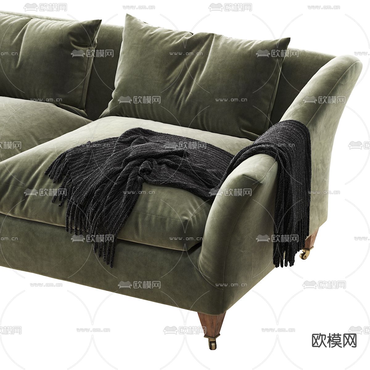 现代布艺双人沙发3d模型