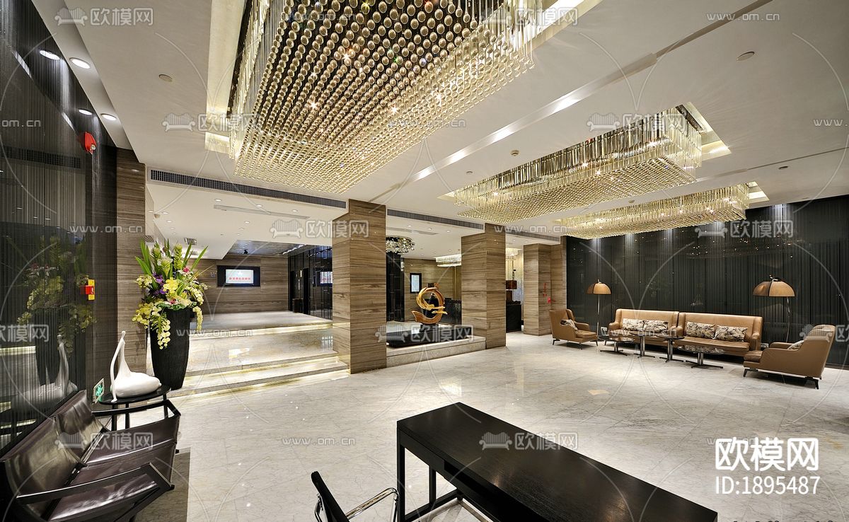 福州教育新濠酒店cad施工图下载（渲染图6）