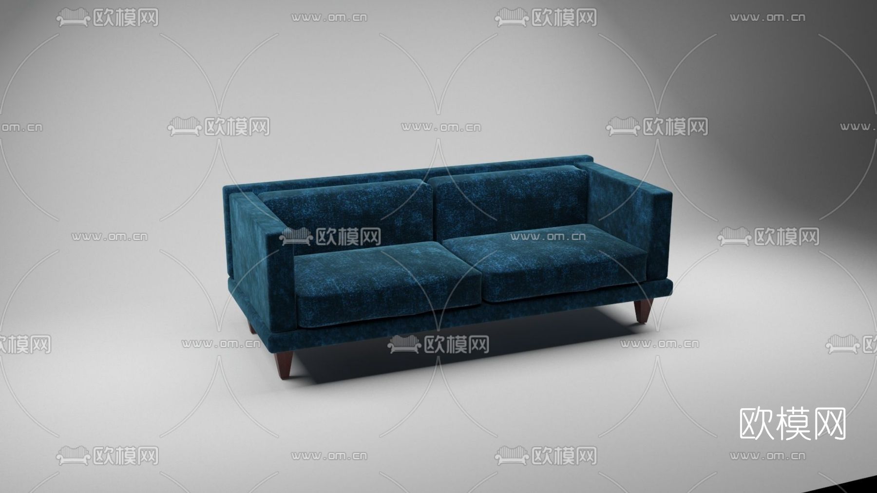 现代双人沙发免费3d模型下载