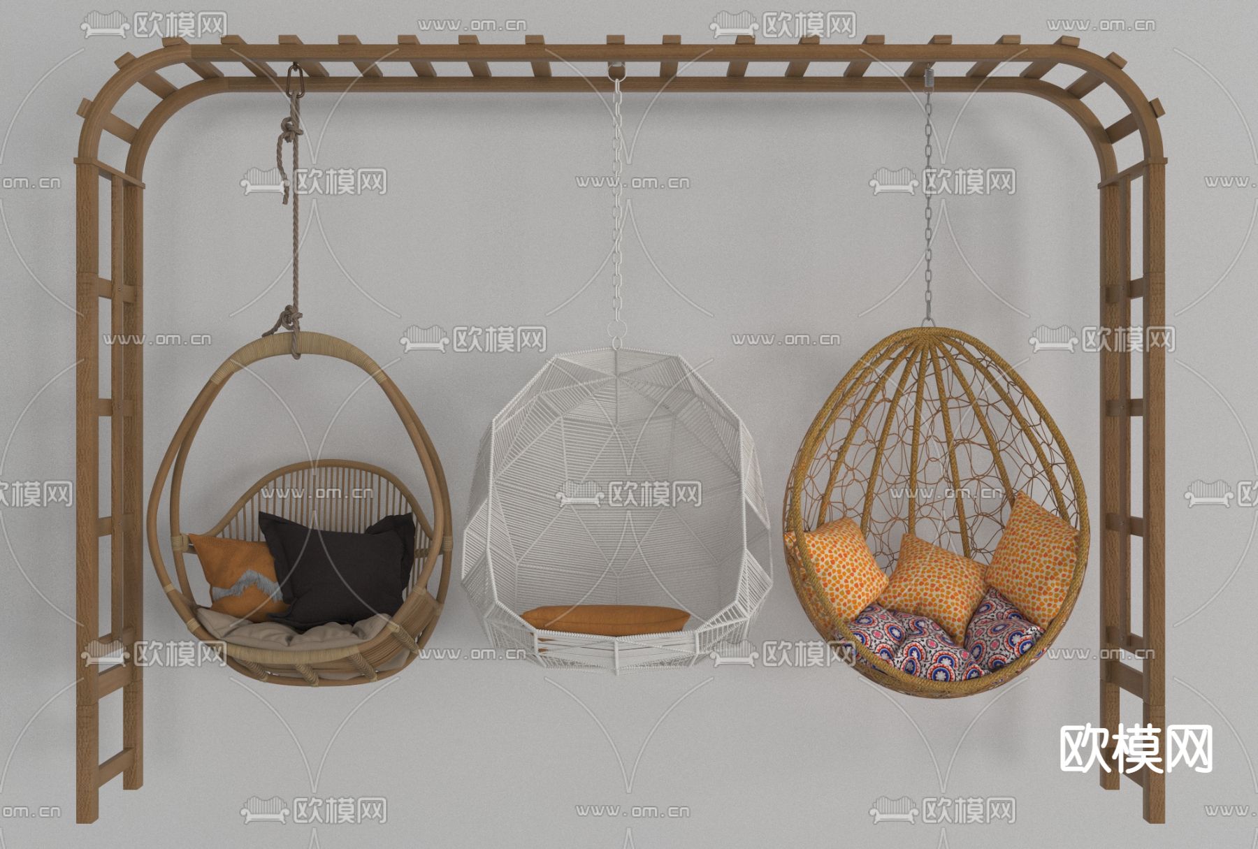 现代吊椅免费3d模型下载