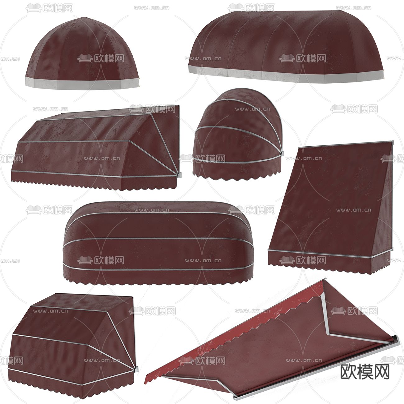 现代商店遮阳棚挡雨棚3d模型