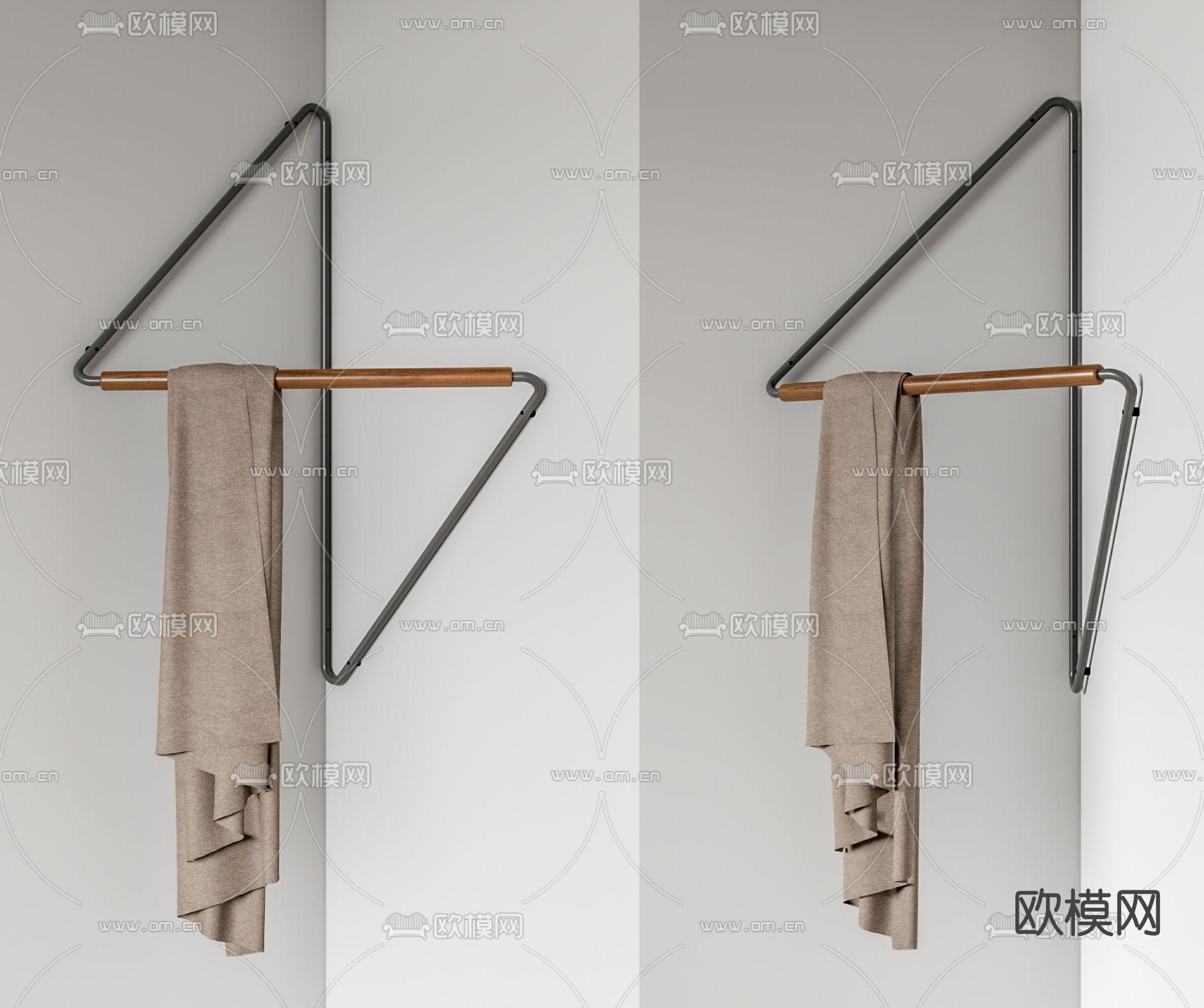 现代毛巾架su模型