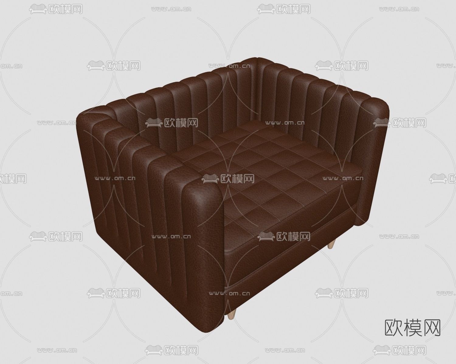简欧单人沙发免费3d模型下载