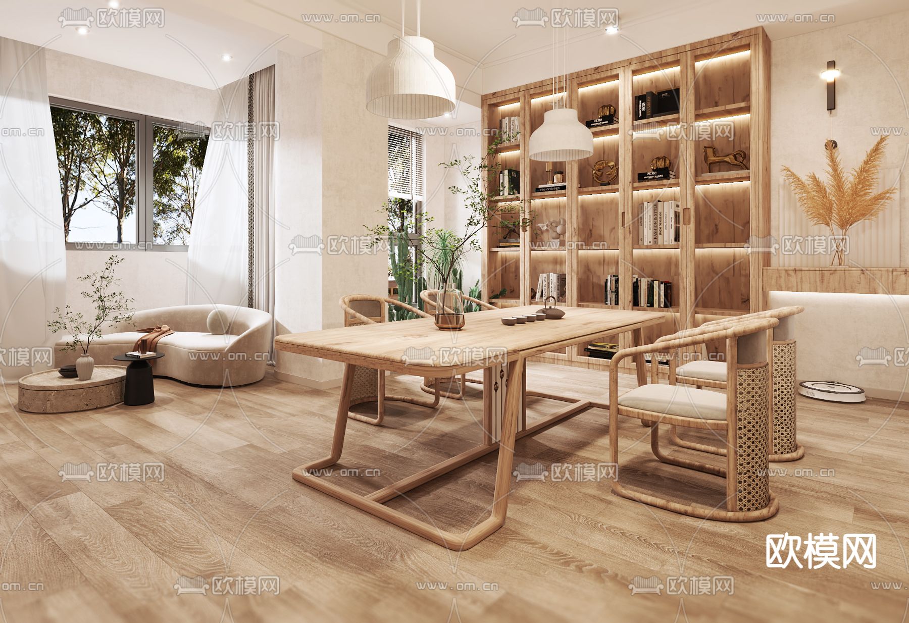 北欧茶室休闲区3d模型下载（渲染图4）
