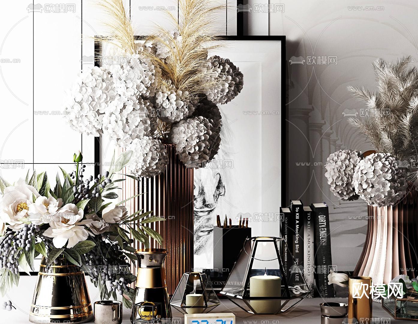 北欧花瓶饰品摆件su模型下载