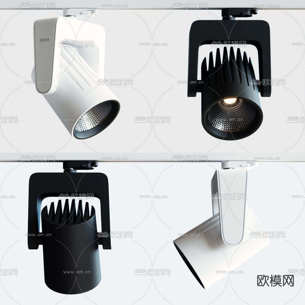 现代筒灯射灯3d模型