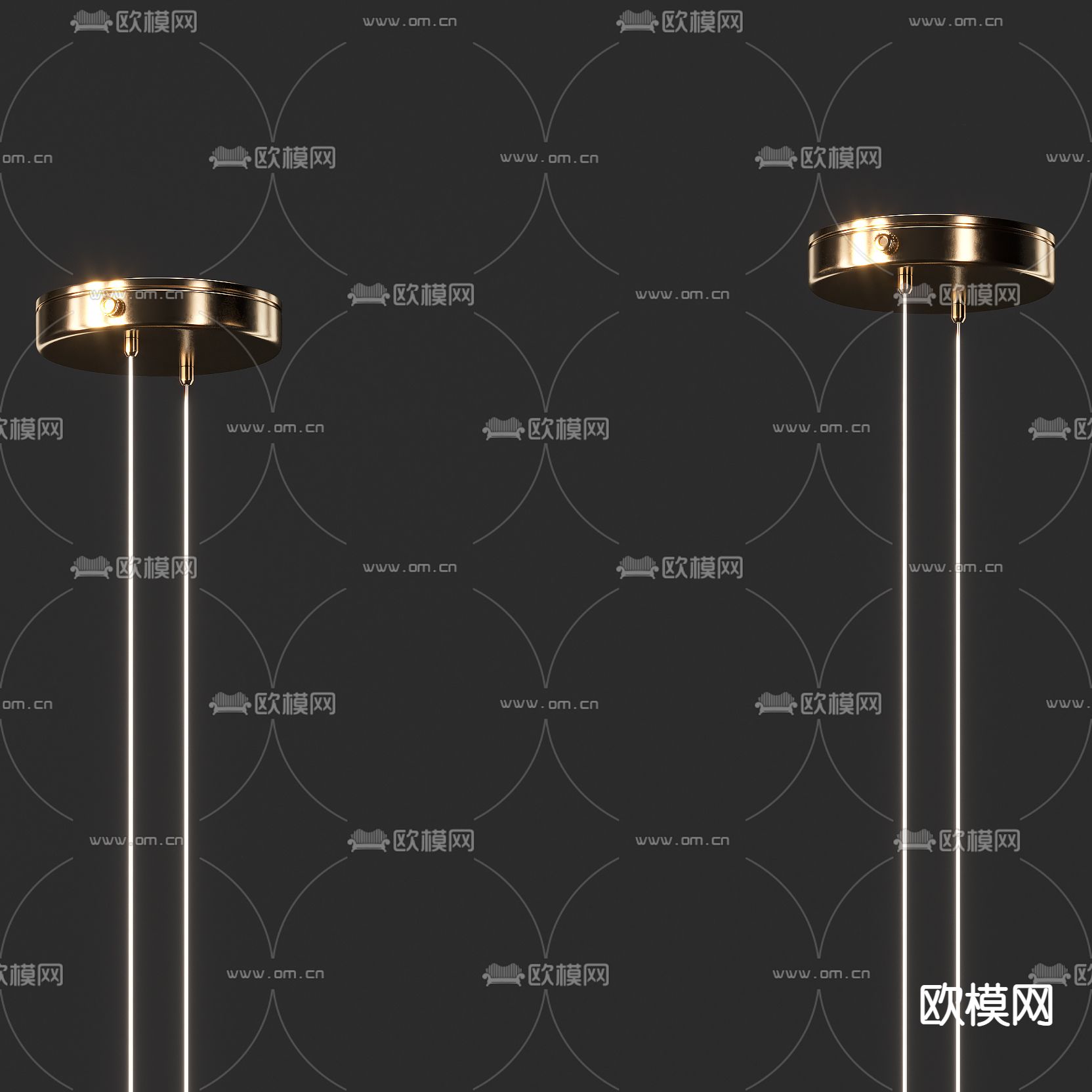 现代轻奢水晶吊灯3d模型