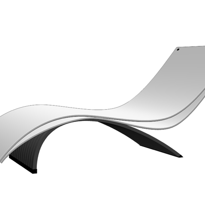  现代躺椅su模型 