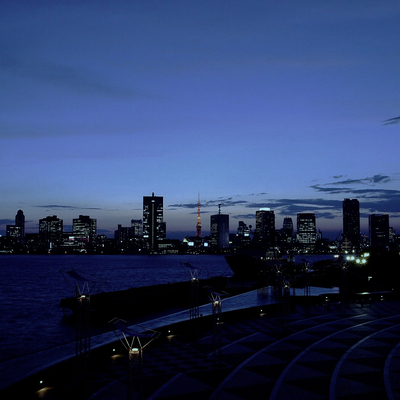 窗户外景贴图夜景图片