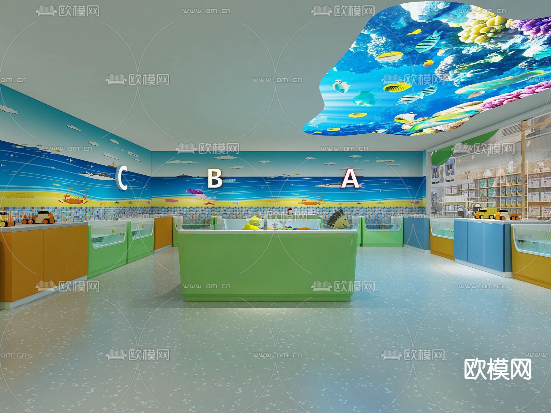 现代母婴店免费3d模型