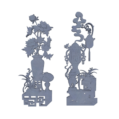  中式景墙浮雕su模型 