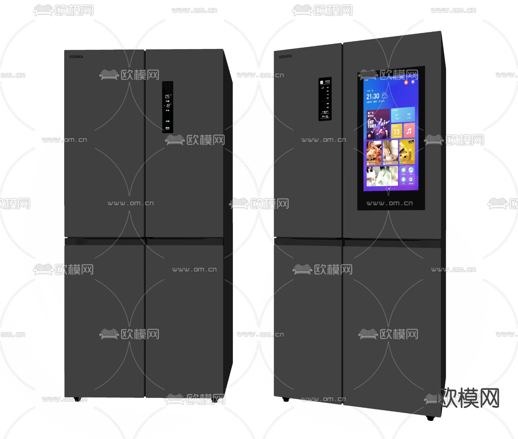 现代冰箱su模型