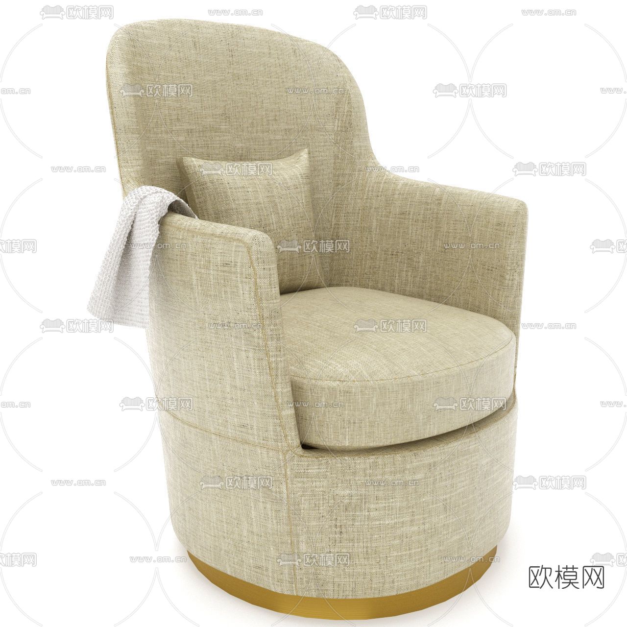 现代单人沙发免费3d模型下载