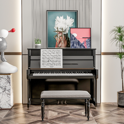  现代钢琴房钢琴su模型 