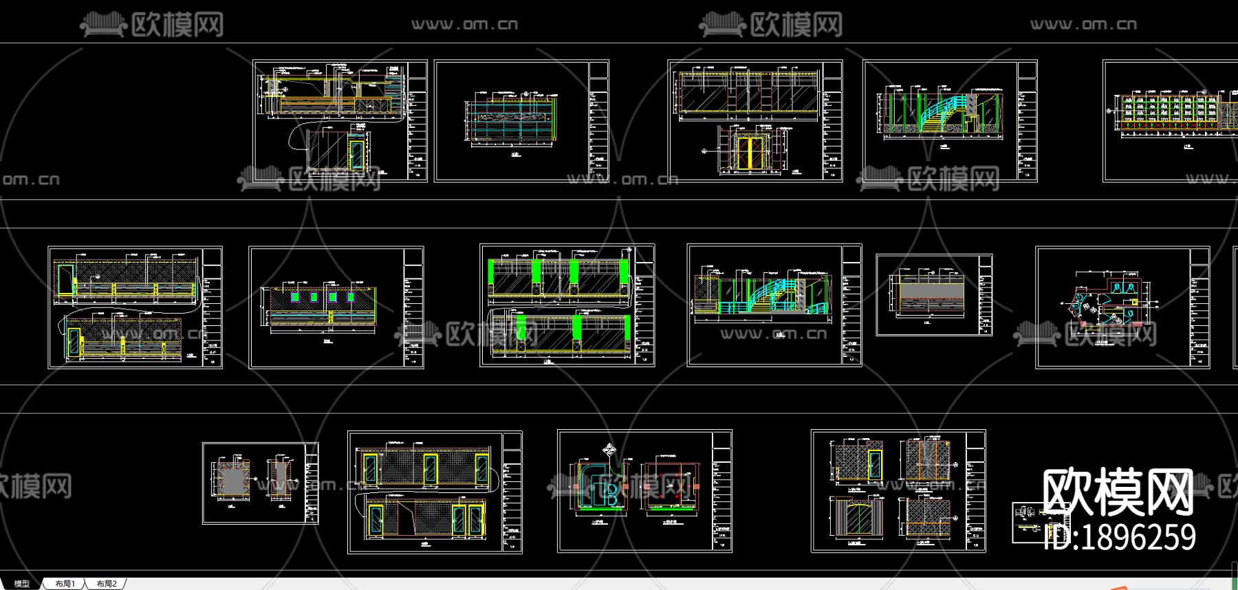 东方威尼斯咖啡厅装修CAD图纸下载（渲染图4）