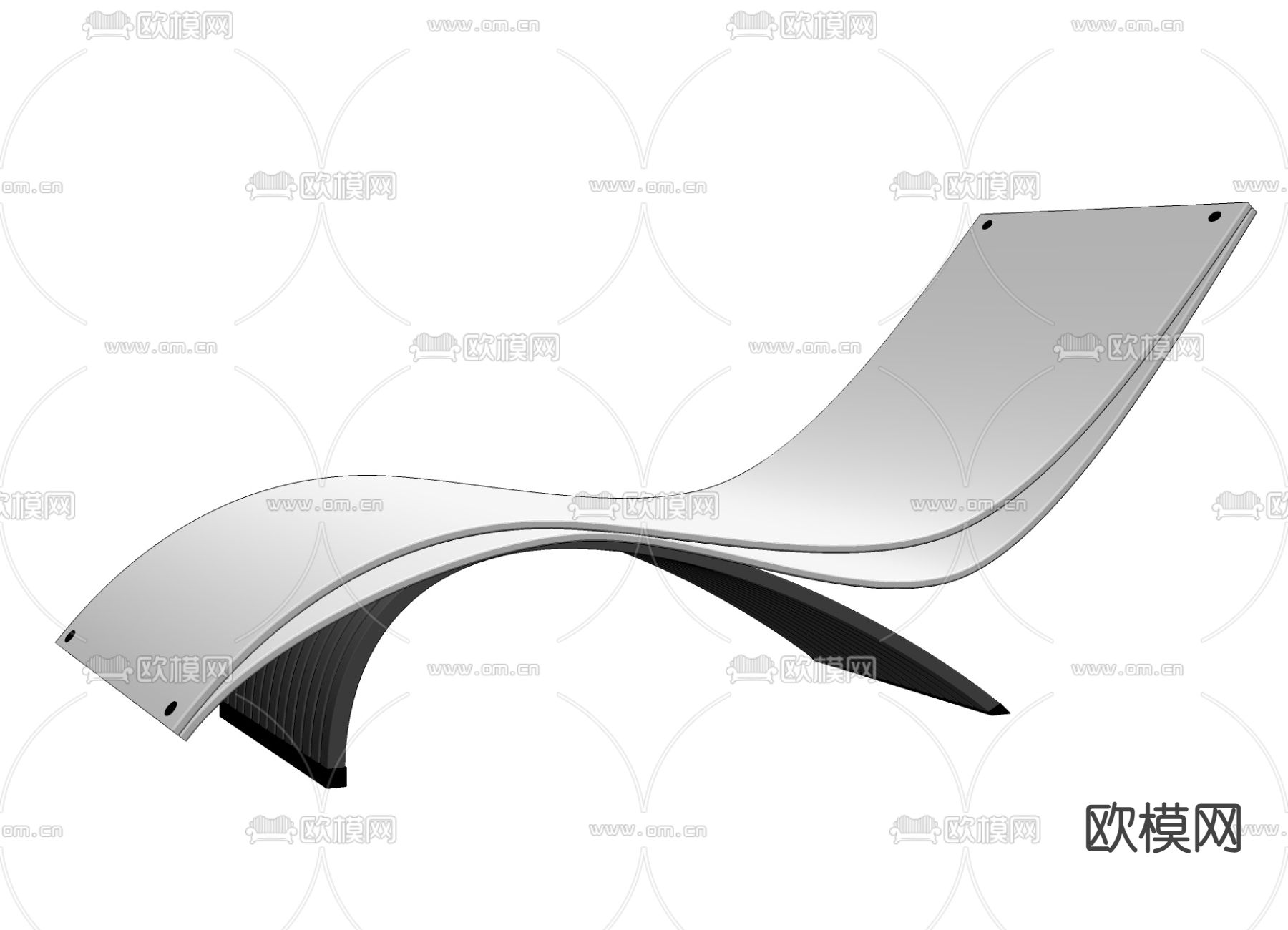 现代躺椅su模型下载