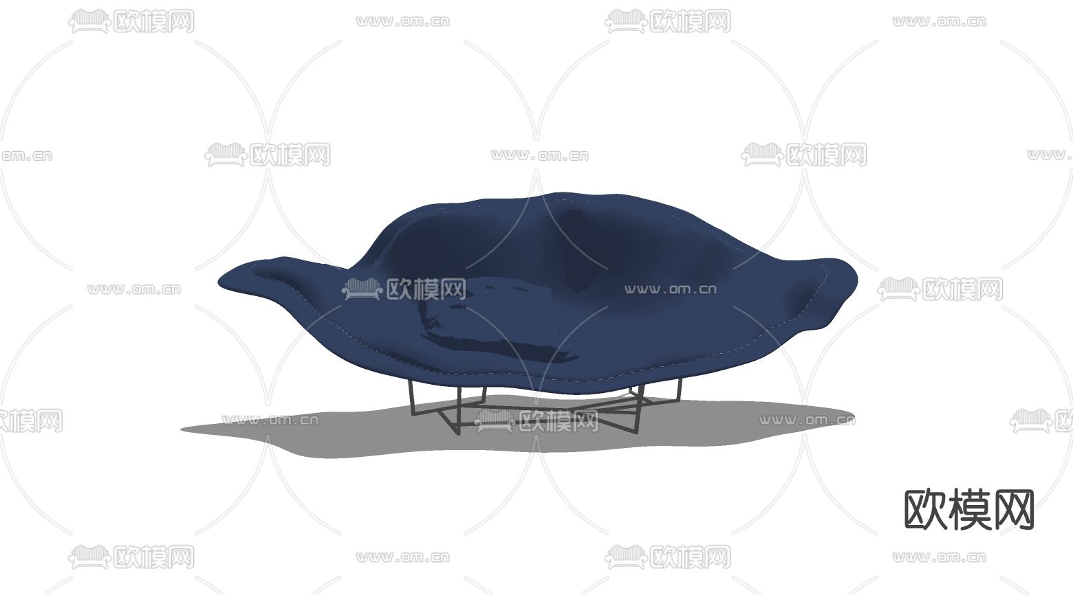 现代休闲椅su模型下载（渲染图2）