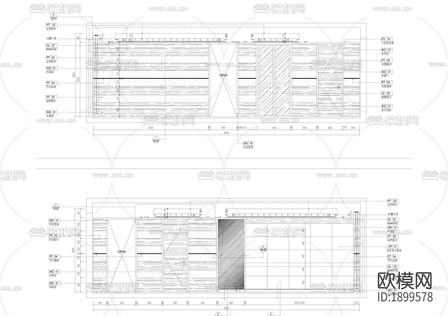 新古典家居cad施工图下载（渲染图6）