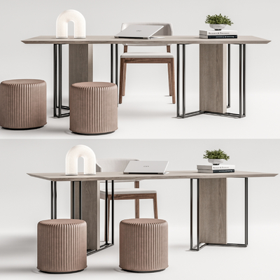 现代书桌椅su模型