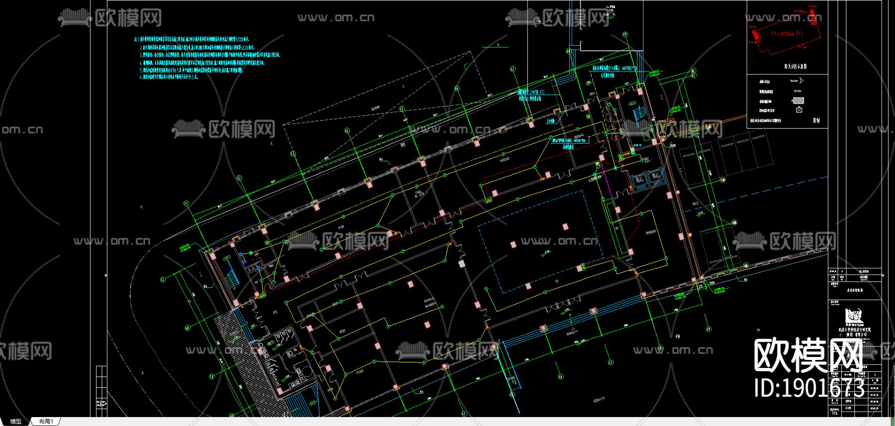 政务大厅cad电路配置图下载